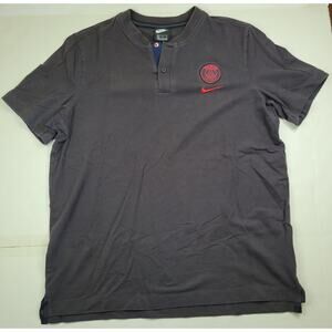 Nike Paris Saint-Germain PSG Black Polo Soccer Football Jersey Red Swoosh Sze XL